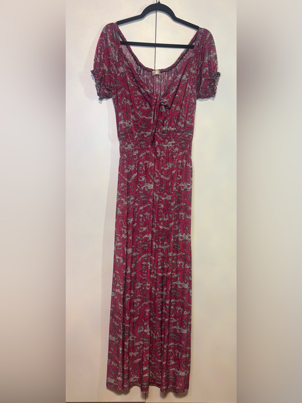 Maxi Dress with Scarlet Paisley Print